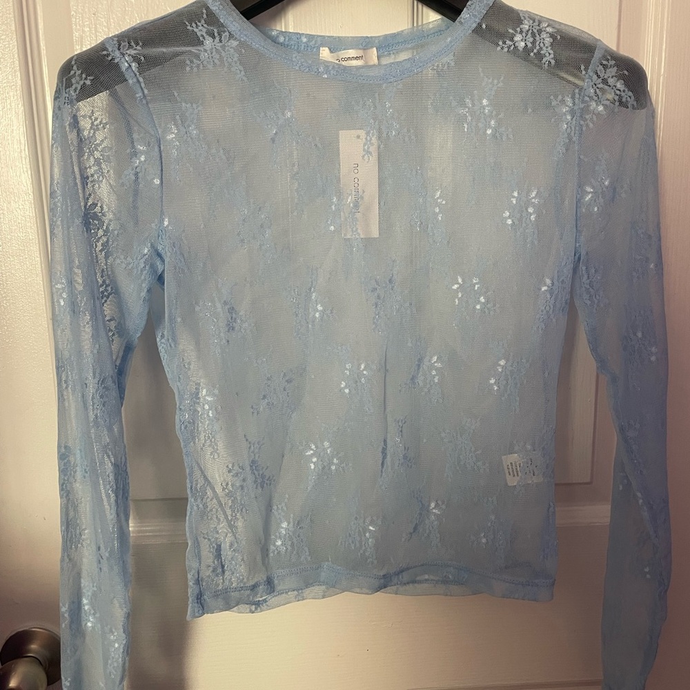 Blue mess top
